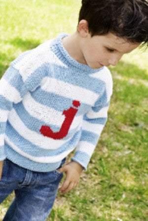 Personalized Stripe Letter Sweater (Children's)