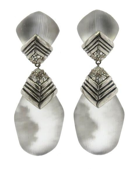 "O'Keeffe" Antique Silver Drop Earrings