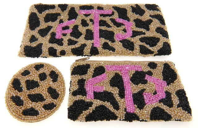 Beaded makeup bag sale