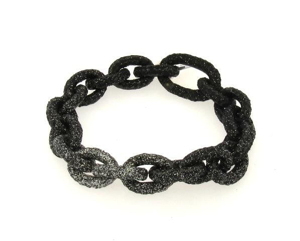 Ombre Crystal Link Bracelet, Black/Silver