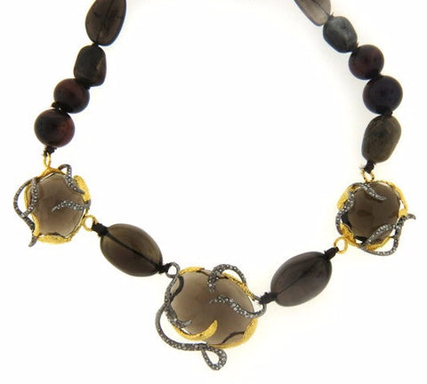 Sunset Vine Smokey Quartz Necklace