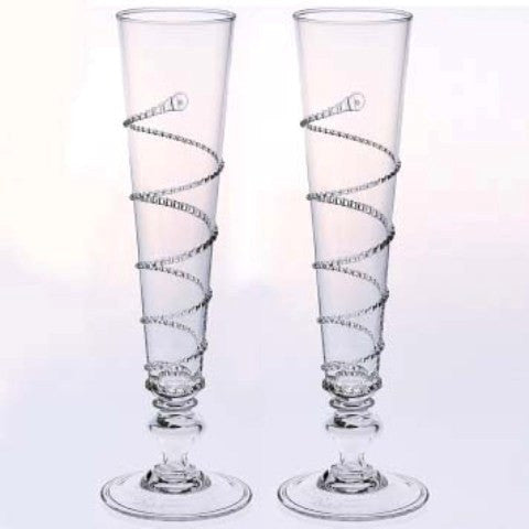 Amalia Champagne Flutes, Pair (Gift Boxed)